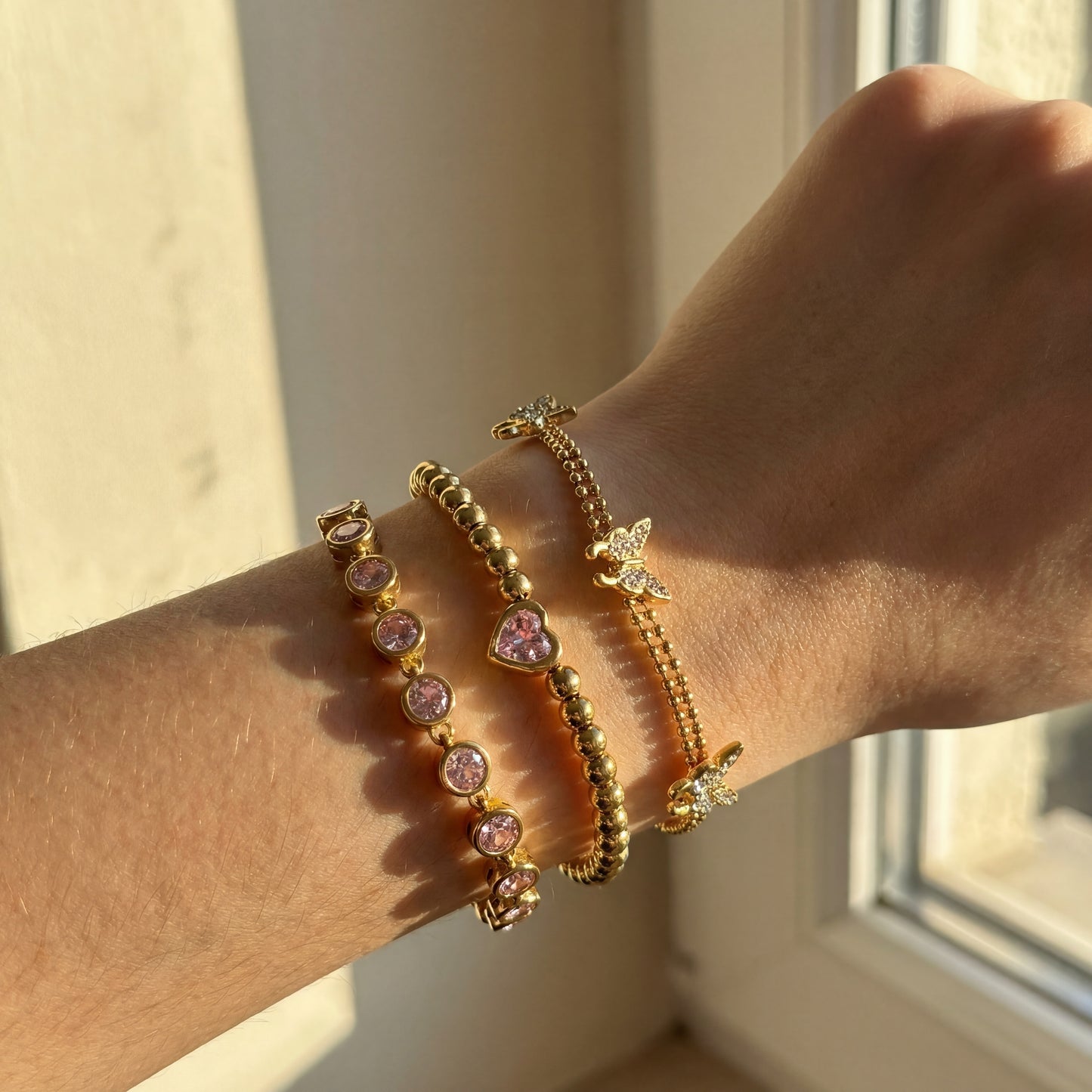 Vera Round Pink Bracelet