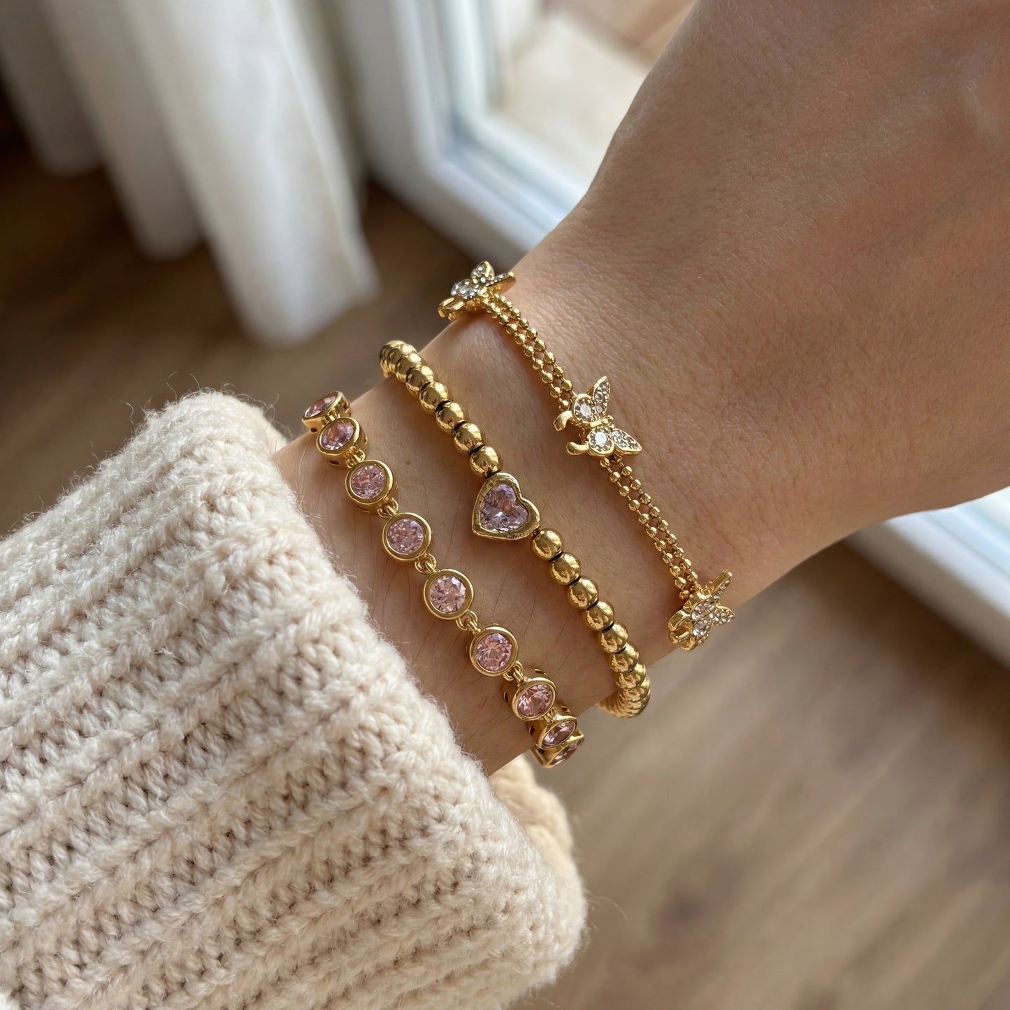 Vera Round Pink Bracelet