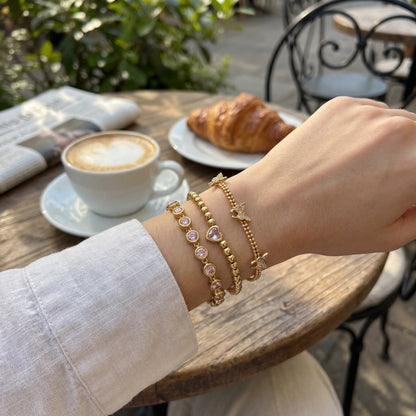 Vera Round Pink Bracelet